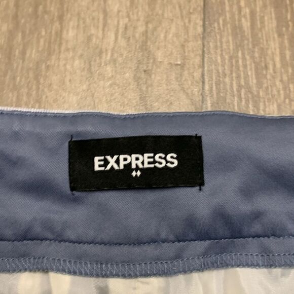 Womens Express Linen Blend Belted High Rise Shortie Shorts - Picture 4 of 8